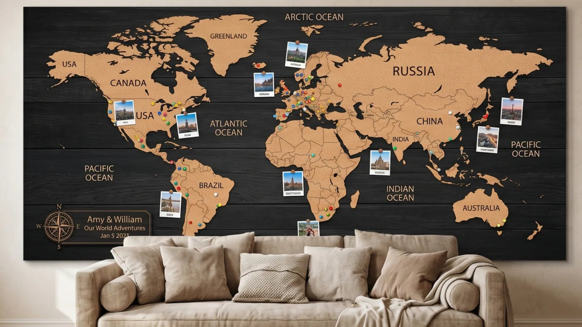 Global Journeys on Your Wall: How Wooden World Maps Inspire Home and Office Ambiance - Mappae Pilot
