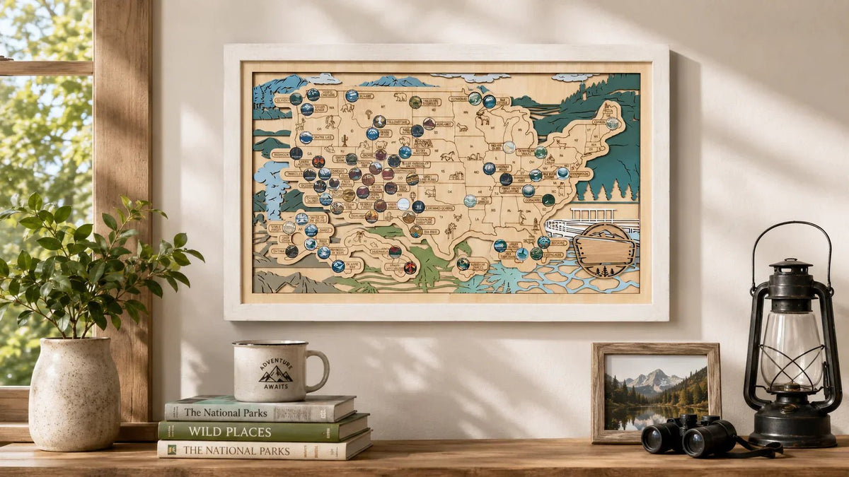 Why a Wooden National Parks Map Is a Meaningful Gift for Outdoor Lovers - Mappae Pilot