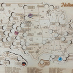 Wooden US National Parks Map - Explore More Sign With Color Pin