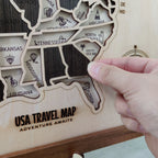 US States Wooden Map Puzzle - USA Travel Map Graduation Gift