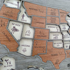 Personalized USA Travel Map Puzzle - Couples Anniversary Keepsake & Wedding Gift