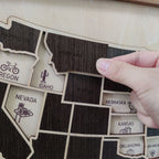 US States Wooden Map Puzzle - USA Travel Map Graduation Gift
