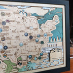 National Park Travel Map - 63 Parks Push Pin Map(Mountain)