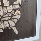 50 States Travel Tracker Wooden Map - Places I've Been & Adventure Bucket List