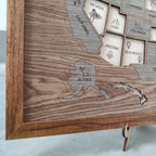 Wooden USA State Puzzle Travel Tracker Map - Add States as You Travel Board