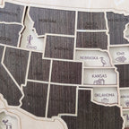 US States Wooden Map Puzzle - USA Travel Map Graduation Gift