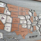 Personalized USA Travel Map Puzzle - Couples Anniversary Keepsake & Wedding Gift