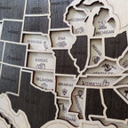 US States Wooden Map Puzzle - USA Travel Map Graduation Gift