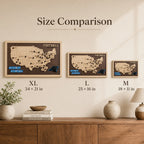 Personalized Football Stadium Tracker Map – Vintage Brown Background