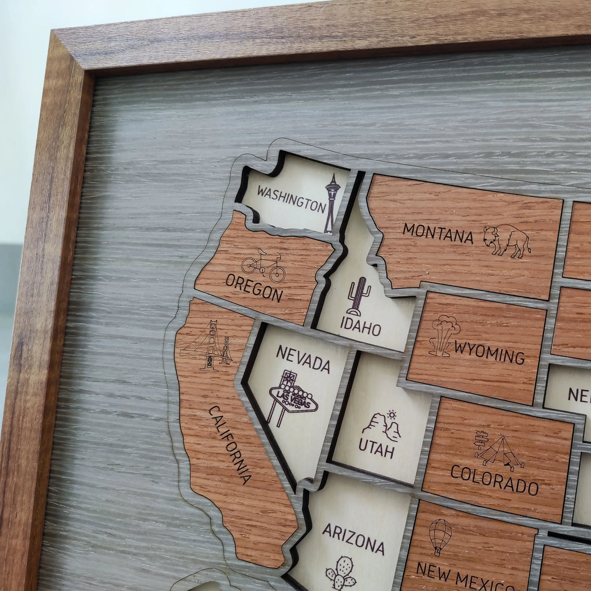 Personalized USA Travel Map Puzzle - Couples Anniversary Keepsake & Wedding Gift