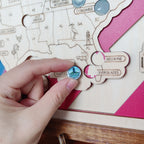 National Park Travel Map - 63 Parks Push Pin Map(USA Flage)