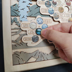 National Park Travel Map - 63 Parks Push Pin Map(Mountain)