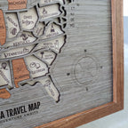 Personalized USA Travel Map Puzzle - Couples Anniversary Keepsake & Wedding Gift