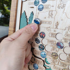 National Park Travel Map - 63 Parks Push Pin Map(Forest）