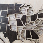US States Wooden Map Puzzle - USA Travel Map Graduation Gift