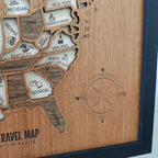 3D Wooden USA Travel Map - Personalized Road Trip Gift & RV Camper Wall Decor