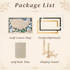 Personalized Golf Course Tracker Map – Green Background