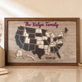 Wooden USA State Puzzle Travel Tracker Map - Add States as You Travel Board
