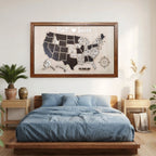 US States Wooden Map Puzzle - USA Travel Map Graduation Gift