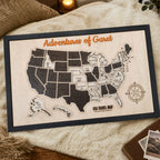 US States Wooden Map Puzzle - USA Travel Map Graduation Gift