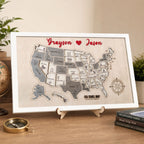 US States Wooden Map Puzzle - USA Travel Map Graduation Gift