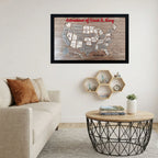 Wooden USA State Puzzle Travel Tracker Map - Add States as You Travel Board