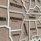Wood USA Map Push Pin Travel Map - Personalized Christmas Gifts