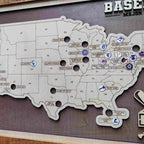 Personalized Baseball Stadium Map - Retirement Gifts