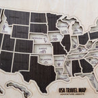 US States Wooden Map Puzzle - USA Travel Map Graduation Gift