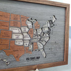 Personalized USA Travel Map Puzzle - Couples Anniversary Keepsake & Wedding Gift