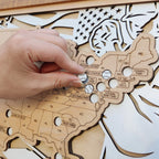 Personalized Wooden MLB Stadium Map with Baseball Pins