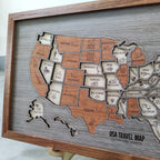 Personalized USA Travel Map Puzzle - Couples Anniversary Keepsake & Wedding Gift