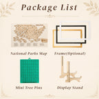 Personalized 2D National Parks Map with Nameplate(White)