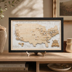 Personalized 2D Golf Course Tracker Map with Nameplate