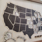 US States Wooden Map Puzzle - USA Travel Map Graduation Gift
