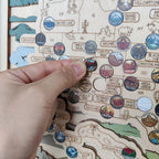 National Park Travel Map - 63 Parks Push Pin Map(Mountain)