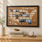 Personalized MLB Stadium Map Photo Frame(3D Raised Lettering) - Mappae Pilot