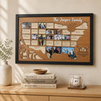 Personalized MLB Stadium Map Photo Frame(3D Raised Lettering)