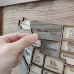Wooden USA State Puzzle Travel Tracker Map - Add States as You Travel Board