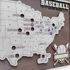 Personalized Baseball Stadium Map - Retirement Gifts