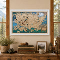 National Park Travel Map - 63 Parks Push Pin Map(Eagle)