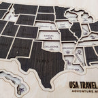 US States Wooden Map Puzzle - USA Travel Map Graduation Gift