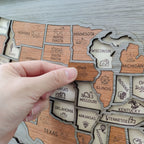 Personalized USA Travel Map Puzzle - Couples Anniversary Keepsake & Wedding Gift