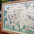 National Park Travel Map - 63 Parks Push Pin Map(Forest）