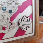 National Park Travel Map - 63 Parks Push Pin Map(USA Flage)