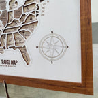 3D Wooden USA Puzzle Map Wall Art - 50 States Push Pin Travel Tracker Board