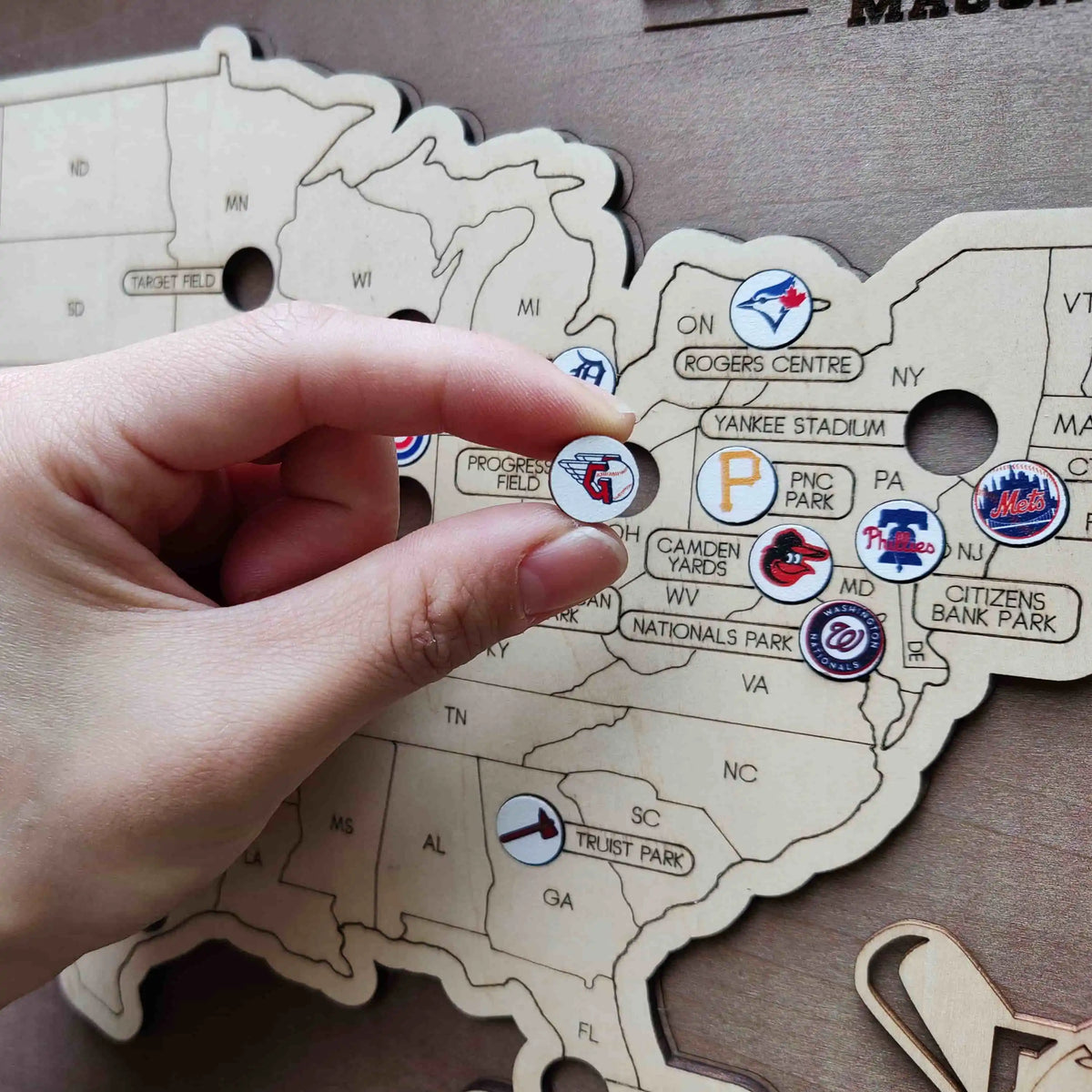 Personalized Baseball Stadium Map - Retirement Gifts