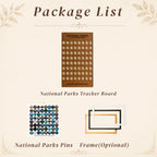 Wooden US National Parks Tracker Board