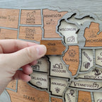 Personalized USA Travel Map Puzzle - Couples Anniversary Keepsake & Wedding Gift