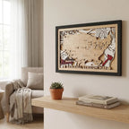 Baseball Stadium Map Tracker, Custom Wood Art